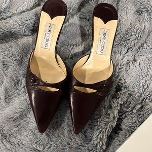 Jimmy Choo pointed toe mule heels 38